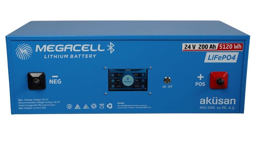 Megacell LiFePO4 25.6 V 200 Ah Lityum Demir Fosfat Akü Megacell LiFePO4 25.6 V 200 Ah Lityum Demir Fosfat Akü