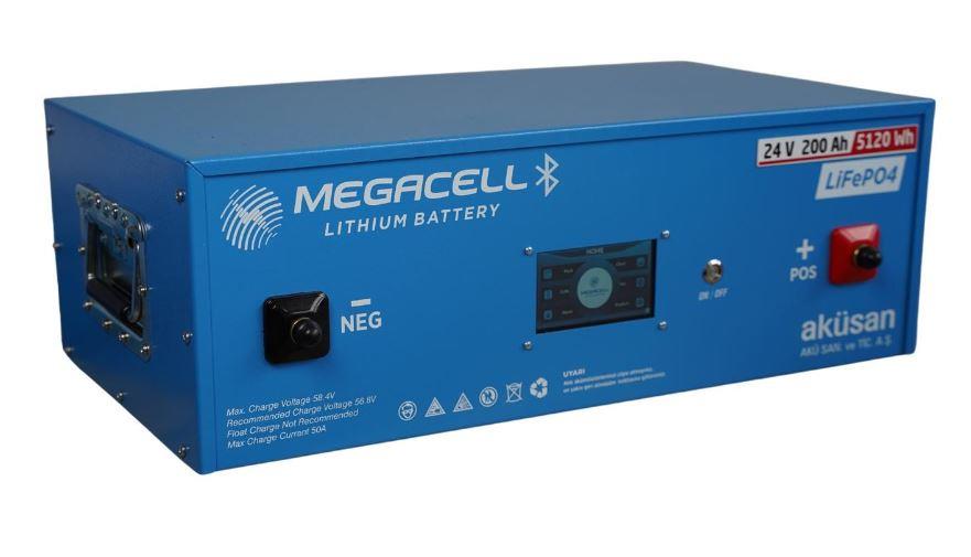 Megacell LiFePO4 25.6 V 200 Ah Lityum Demir Fosfat Akü Megacell LiFePO4 25.6 V 200 Ah Lityum Demir Fosfat Akü