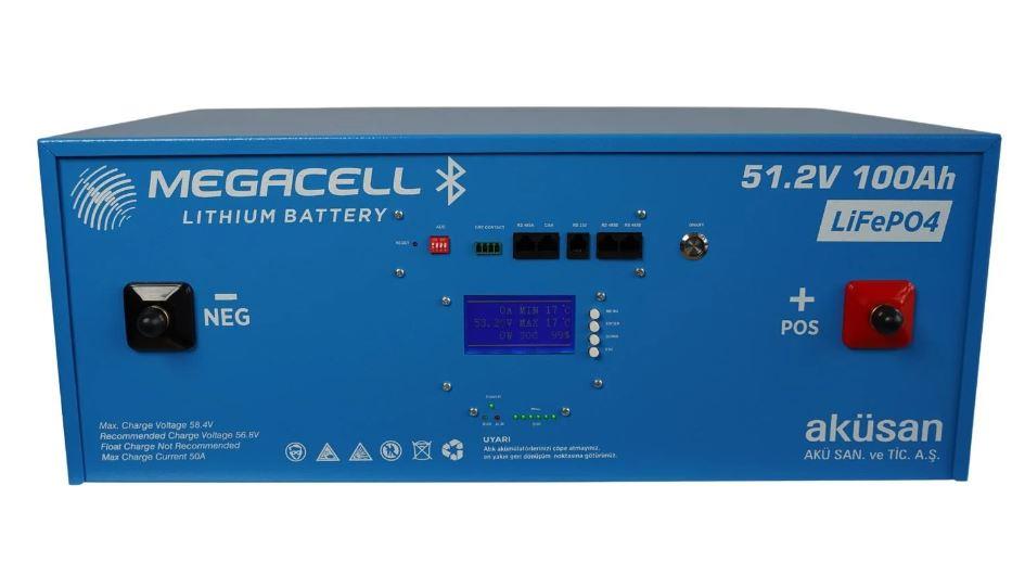 Megacell -LiFePO4 51.2V 100Ah Lityum Demir Fosfat Akü Megacell -LiFePO4 51.2V 100Ah Lityum Demir Fosfat Akü