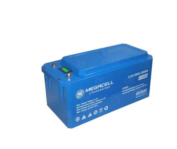Megacell 12.8 V 200 Ah Marin Abs Lityum Akü Megacell 12.8 V 200 Ah Marin Abs Lityum Akü