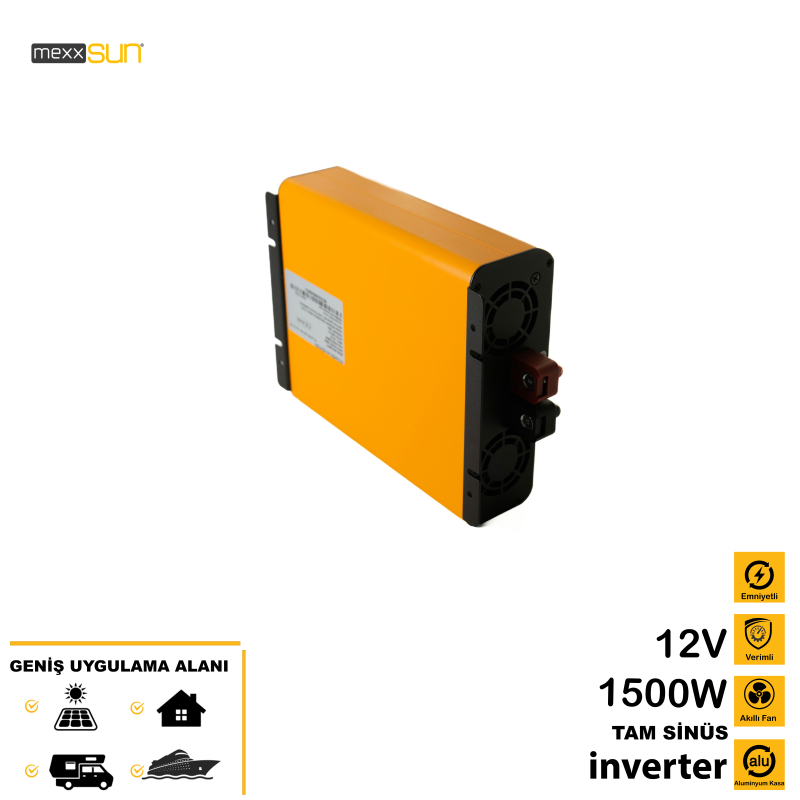 MEXXSUN Tam sinüs 12V 1500W MEXXSUN Tam sinüs 12V 1500W
